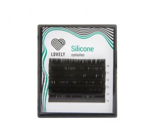 Черные ресницы Lovely Silicone MINI 0,10/C/10mm (6 линий)